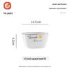 Jingdezhen Ceramic 4.5-inch Square Rice Bowls - 10 Piece Set