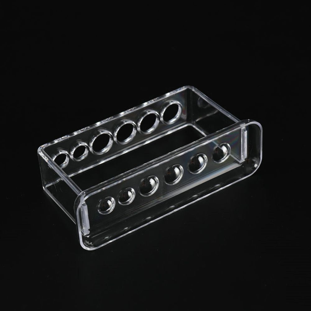 Transparent Plastic Clear 16.7*8*3cm Test Tube Rack Test Tube Stand Burette Shelf Test Tube Holder
