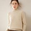 Women's Thickened Cashmere Knit Sweater: Vertical Stripes, Long Sleeves, Solid Color Pullover - Perfect for Layering