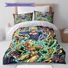 JoJo's Bizarre Adventure Bettwäsche-Set Bettbezug Weiche Steppdeckenhülle Deckenbezug Schlafzimmer Heimdekoration Anime-Stil -QJY