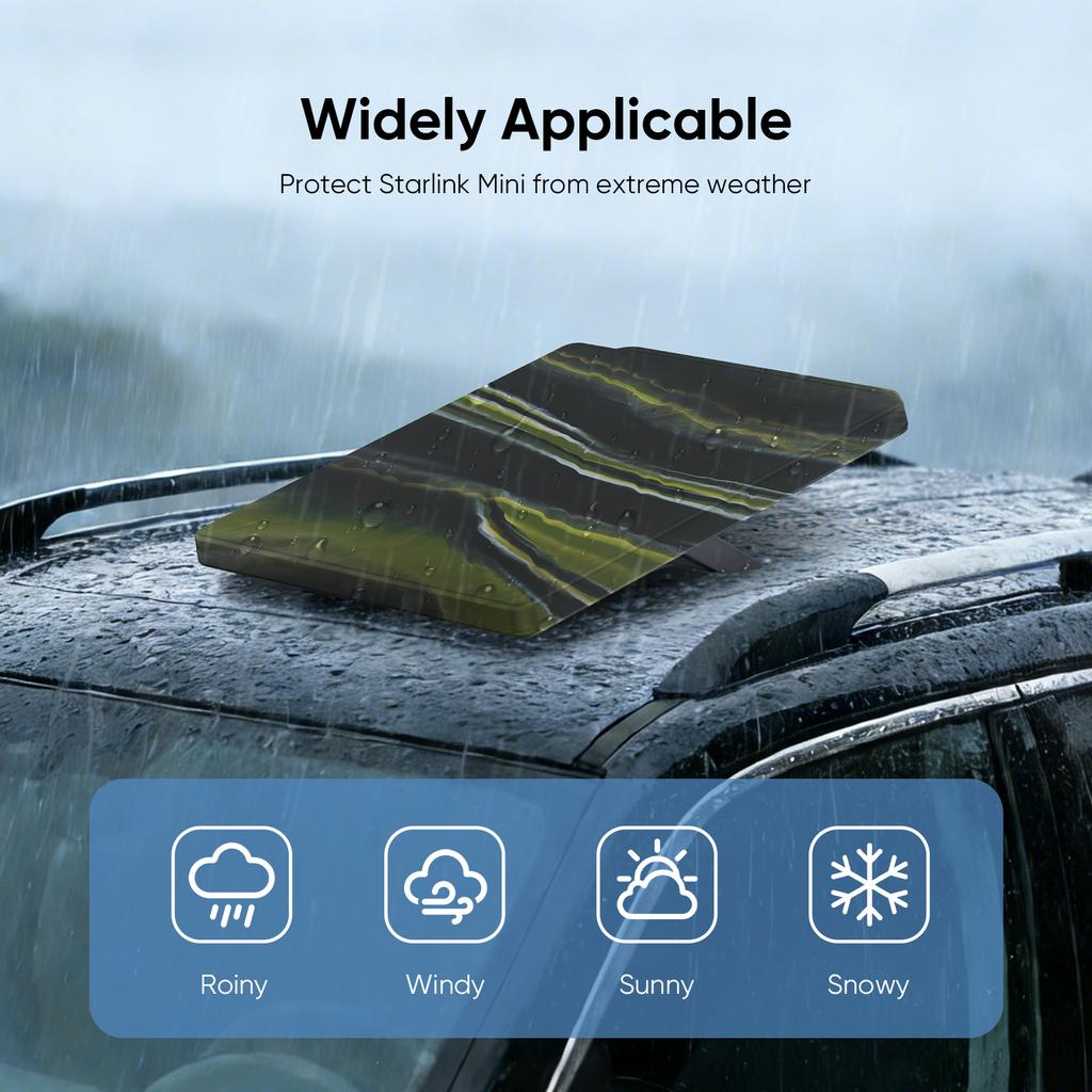 Silicone Full Coverage Case for Starlink Mini Outdoor Portable Case Anti-Drop Protective Cover Waterproof Satellite Dish Cover