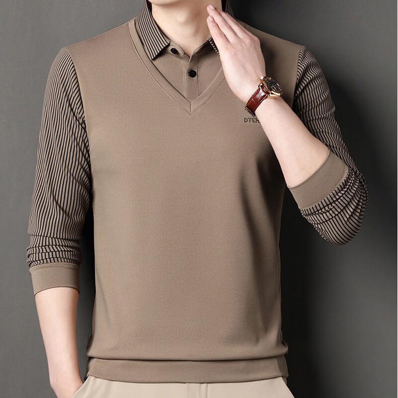 Pierre Cardin Men's Faux Two-Piece Knit Polo Shirt