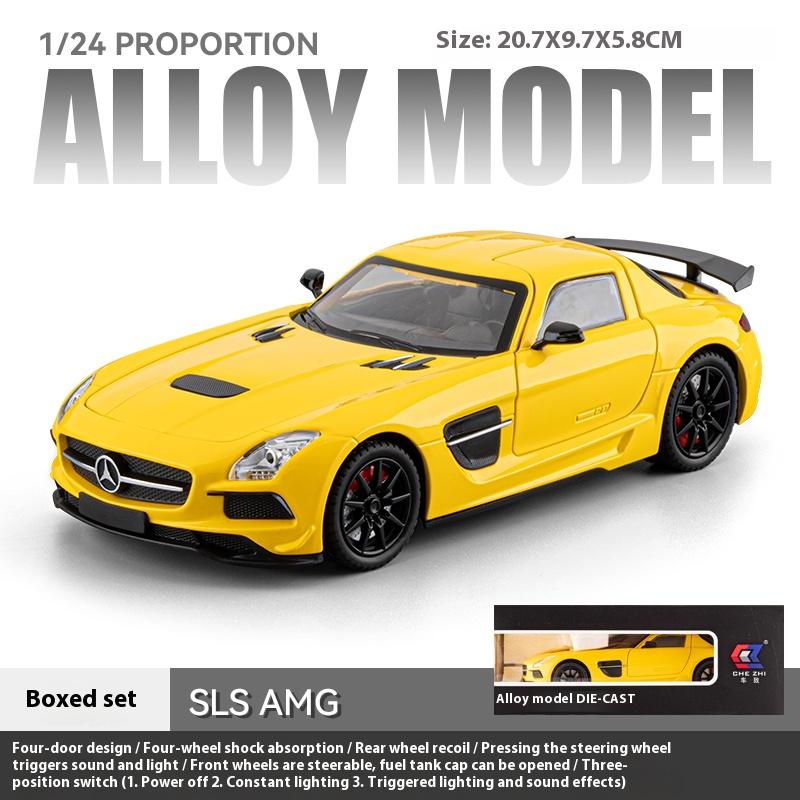 1/24 Alloy Die-cast Benz SLS-AMG Sports Car Model Collectible Ornaments for Children Toy Car Boys Holiday Gift Birthday Gift