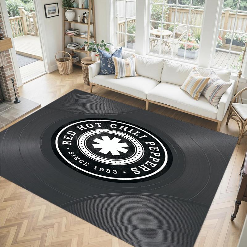 Red Hot Chili Peppers Design Crystal Velvet Carpet Cozy Non?Slip Printed Rug For Bedroom Living Room Entrance