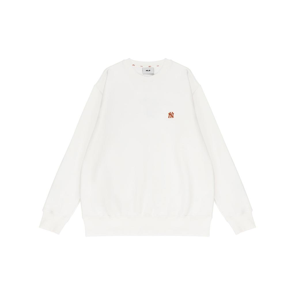 MLB Sweatshirts Unisex Ivory White Crew Neck Moderate Regular 3AMTB0124-50IVS
