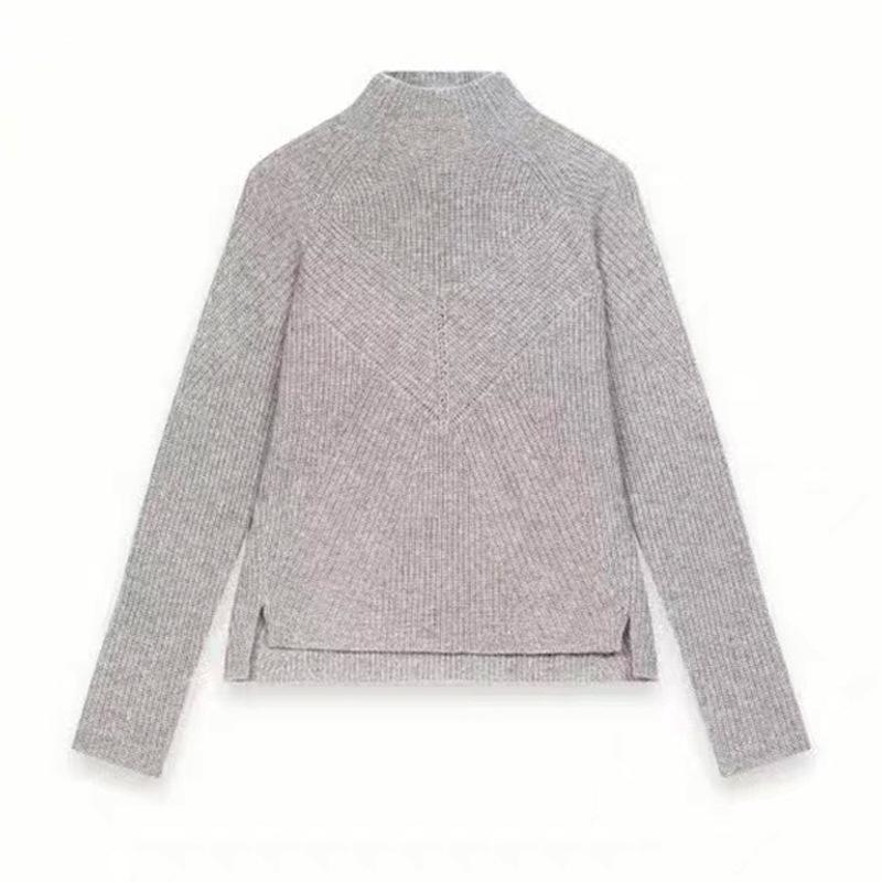 Yingjie Winter '22 French-Style Ribbed Wool Turtleneck Sweater
