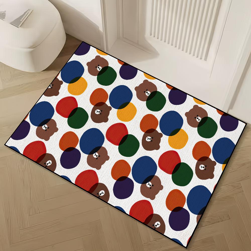 

маленький ковер Ковер Медведь Друг Ковер Коричневый Домашний Декор Коврик для Спальни Ковер для Прихожей Балконный Ковер Входные Линии Придверный Коврик Украшение SJR40x60CM