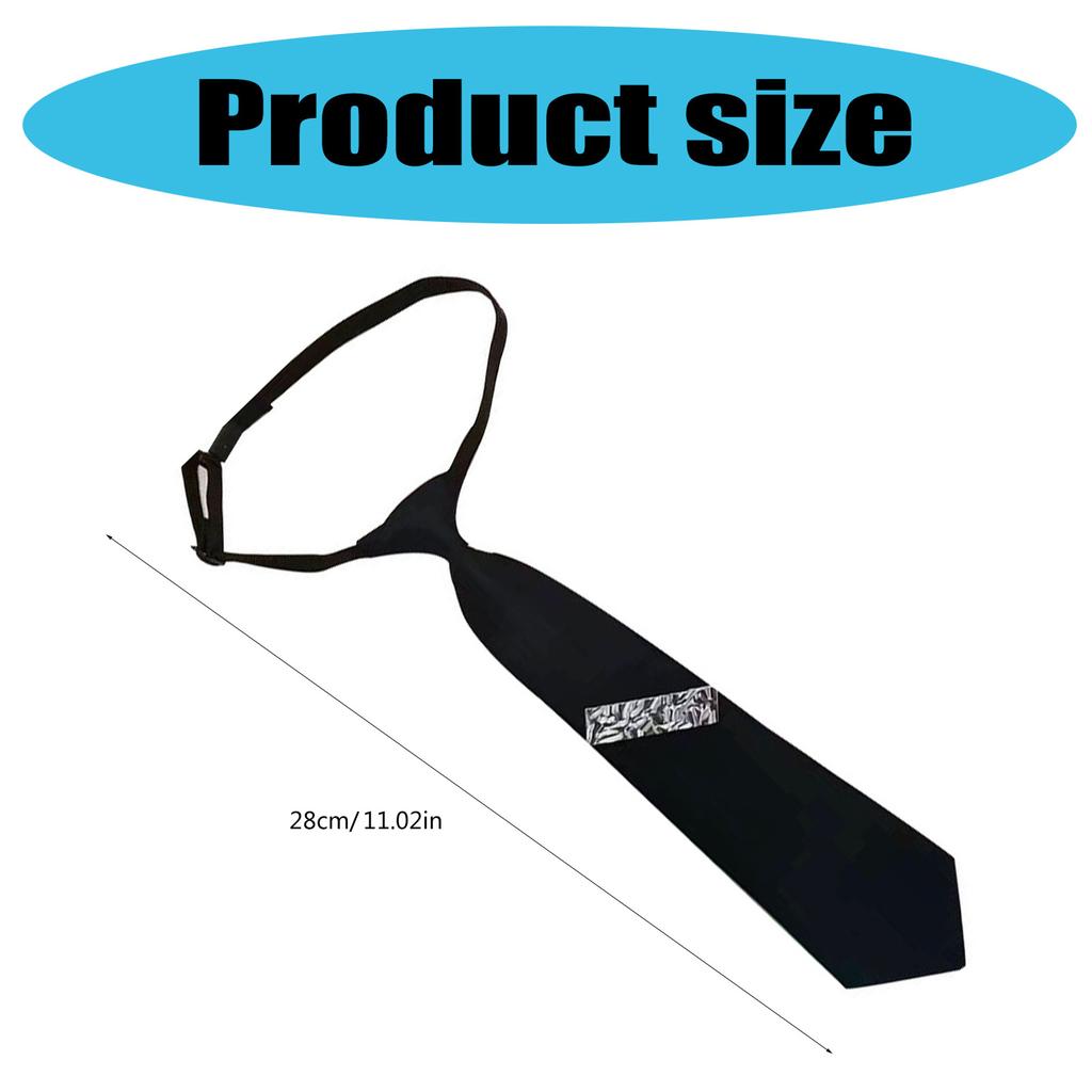 Uniform Black Ties For Janpanese JK Uniform Cosplay Accessory Neckwear Jk Seifuku Cute Anime Necktie with Pin