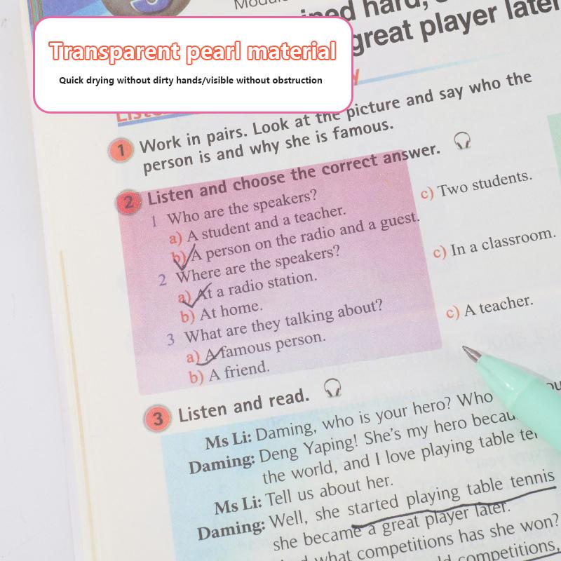 105Sheets Cartoon Transparent Sticky Notes Kawaii Pull-Out Memo Pad Paper Message Paper Cute Handbook Stickers Gifts