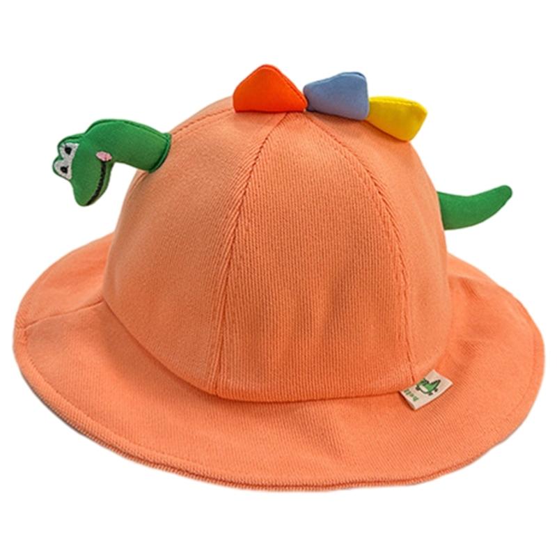 

Cute Dinosaur Fisherman Hat Child Big Brim Caps Spring Summer Basin Hat Outdoor Travel Hat Sun Protections Hat for Baby