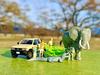 Tomytec Kaiyodo x Tomica Limited Vintage DioColle 64 #CarSnap 29a Safari 2 (Toyota Hilux 4WD Pickup with Double Cab) ABS Resin and PVC Figures and