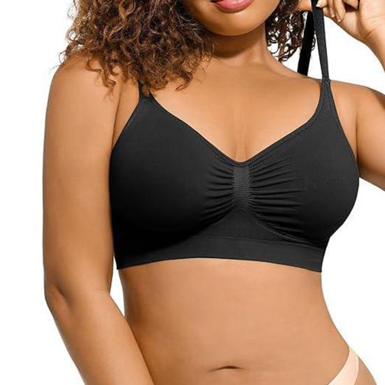 Sports Bras for Women Wireless Soft Workout Bra Full Coverage Push Up