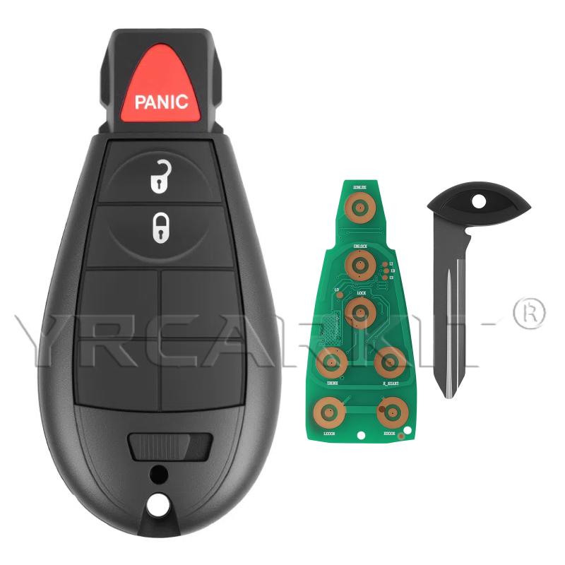 GQ4-53T Fobik Remote Car Key 433MHz ID46-PCF7961A Chip for Dodge RAM 1500 2500 3500 4500 2013-2018 Chrysler Jeep No logo