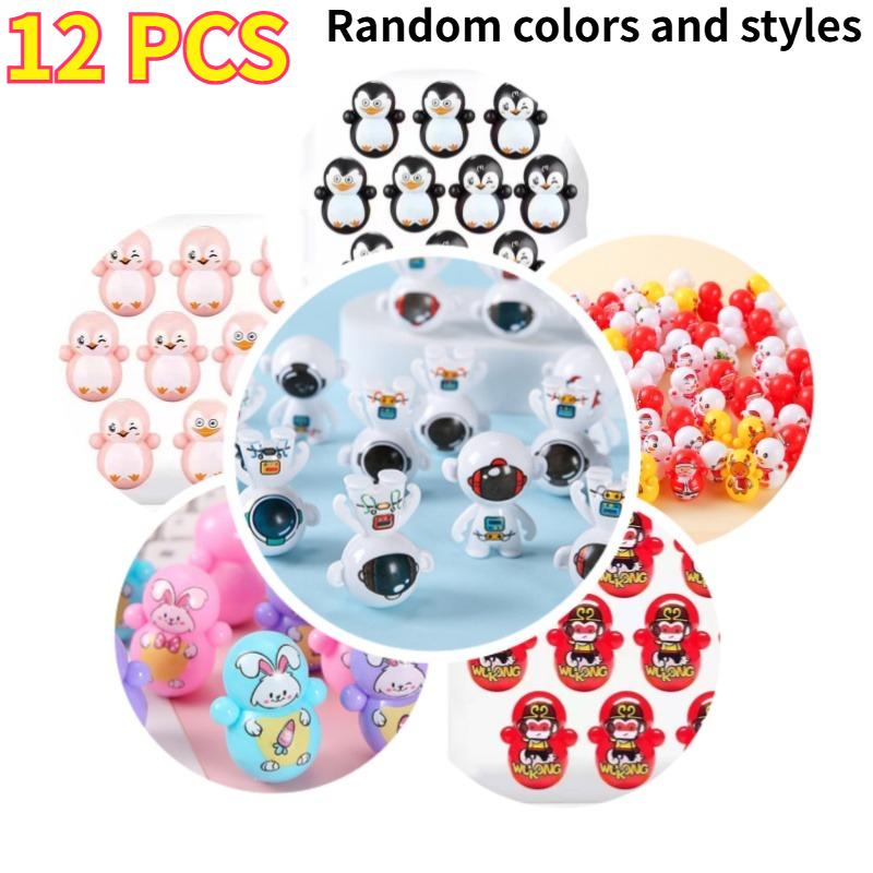 6/12/24 PCS Mini Roly Poly Toys Set Colorful Self-Righting Tumbler Fidgets for Stress Relief Office Desk Decor Classroom Rewards