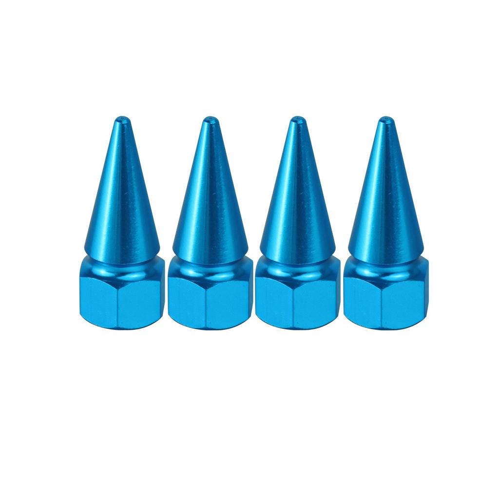 Bouchons de valves de pneu en forme de pic Fabriqués en alliage d'aluminium Convient pour les motos Vélos Longs Trajets Entretien du véhicule