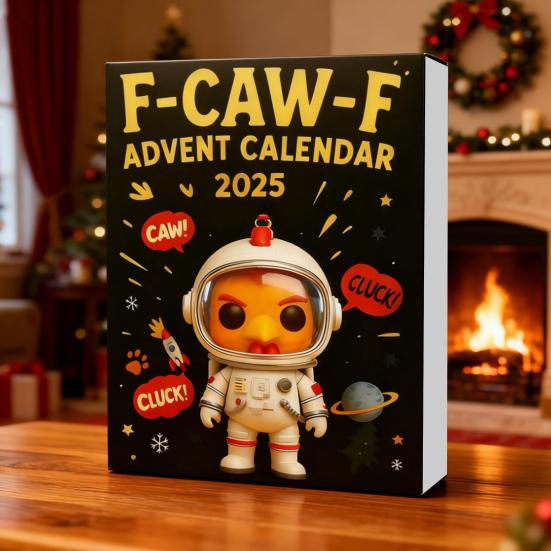 2025 Christmas Advent Calendar with Mini Chicken Ornaments 24-Day Countdown Box for Family Fun And Festive Atmosphere