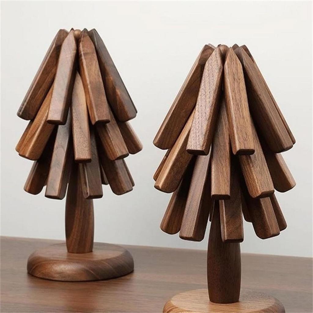 Tree Shape Trivet Set ,Wooden Trivets For Hot Dishes Tree Shape Trivet Set For Teapot Hot Pots
