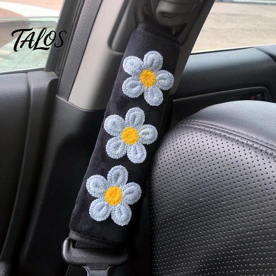 Cute Flower Seat Belt Cushions Floral Pads for Car, Soft Mesh Shoulder Skin Friendly Seatbelt Padding Strap Covers, Comfortable Universal Protective