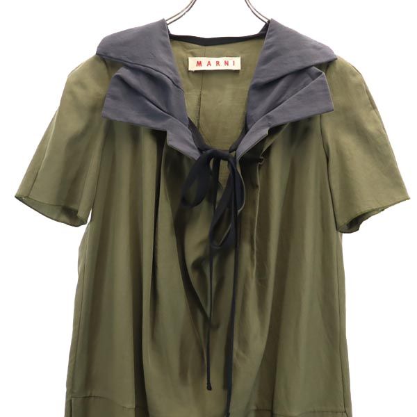 MARNI made in Italy Short sleeve one piece 42 khaki Women Used