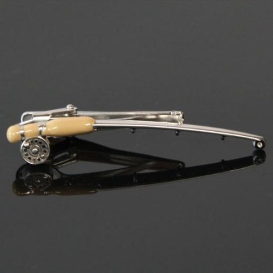 SWANK Fishing Rod Motif Tie Clip Sw049