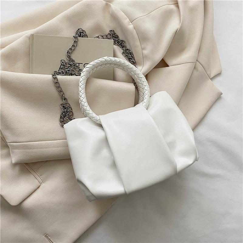 

This year s popular fashion temperament gentle handbag 2025 spring and summer new pleated shoulder messenger bag chain bag