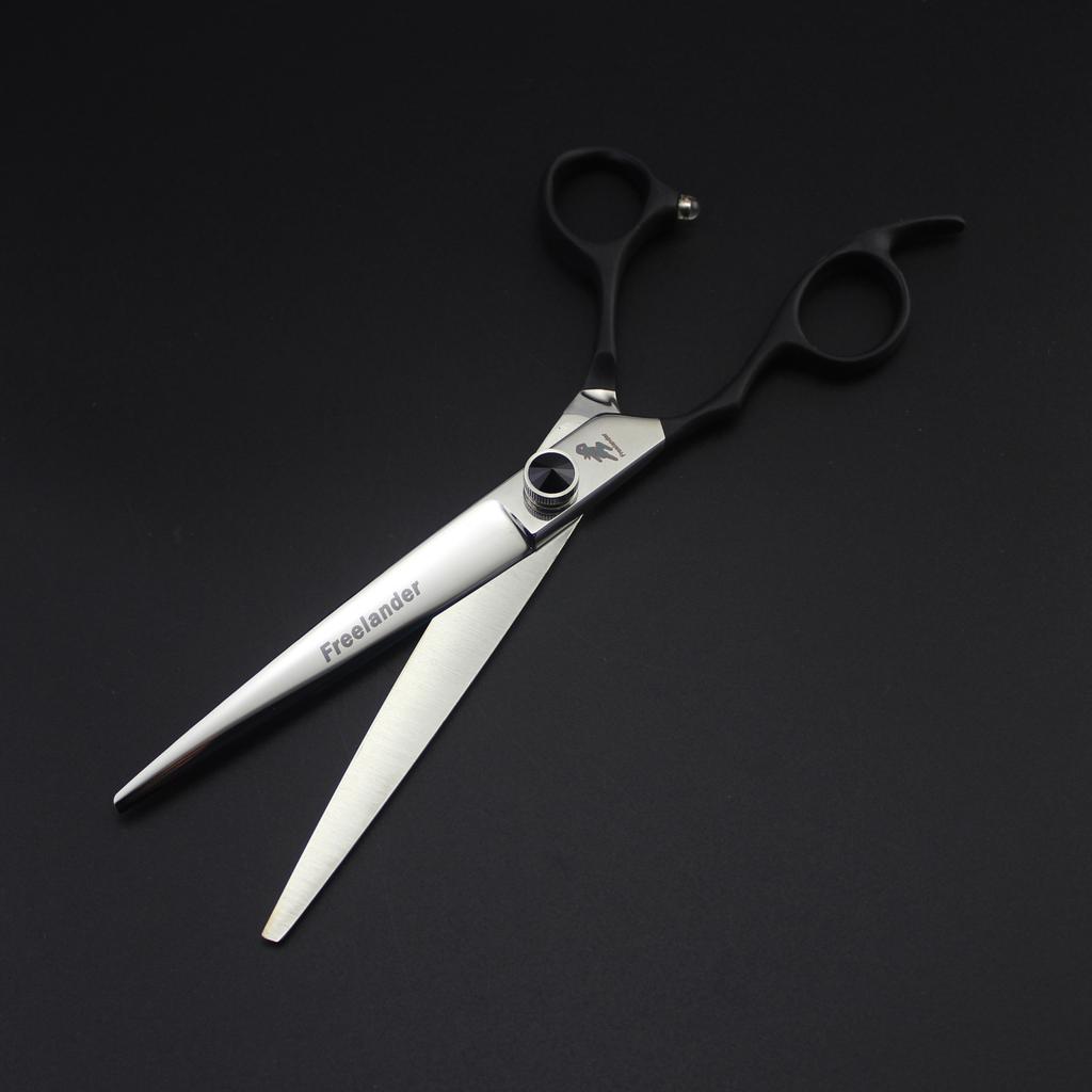 7.0 Inch, 3 Packs On the Left Hand with Black Handle, High-end Pet Grooming Scissors, Straight Scissors, Set, Free Row Comb.