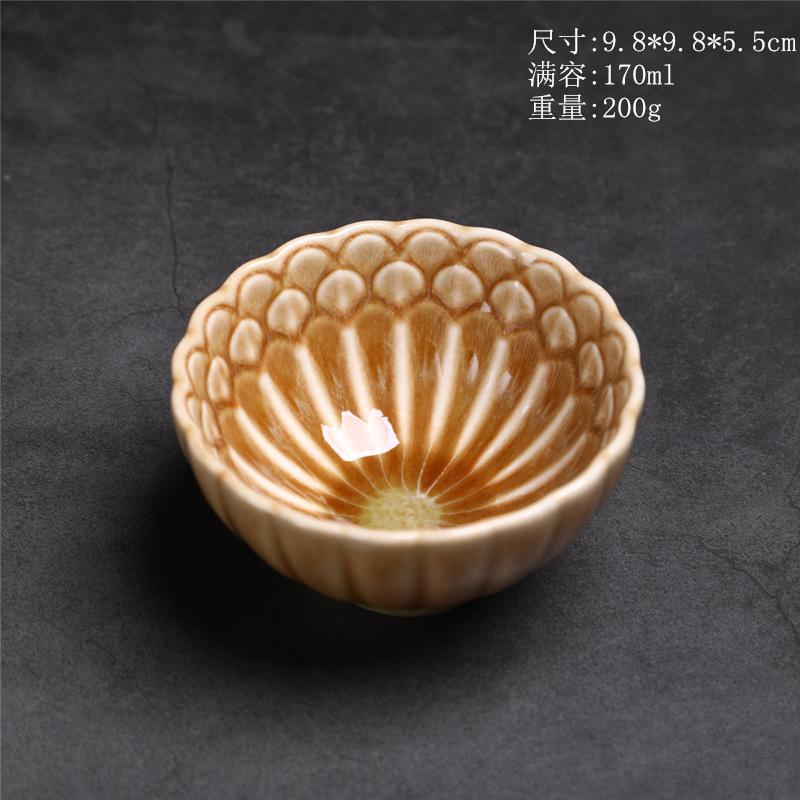 Ceramic Master Cup Large Lotus Cup Teacup Household Ceramic Cup Kung Fu Tea Set Teacup Personal Tea Cup