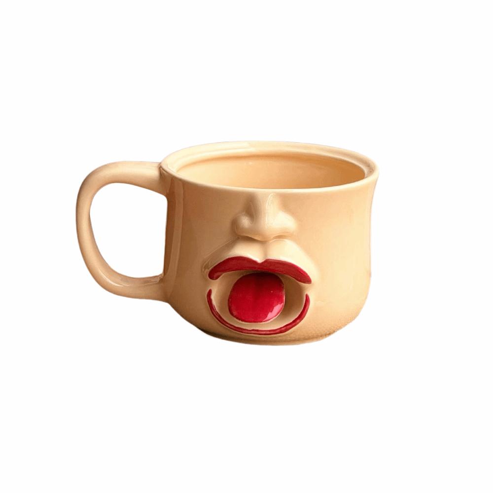 Funny Movable Tongue Cup 300ml Ceramic Mug Water Cup Restless Tongue Cup  Gift 300ml