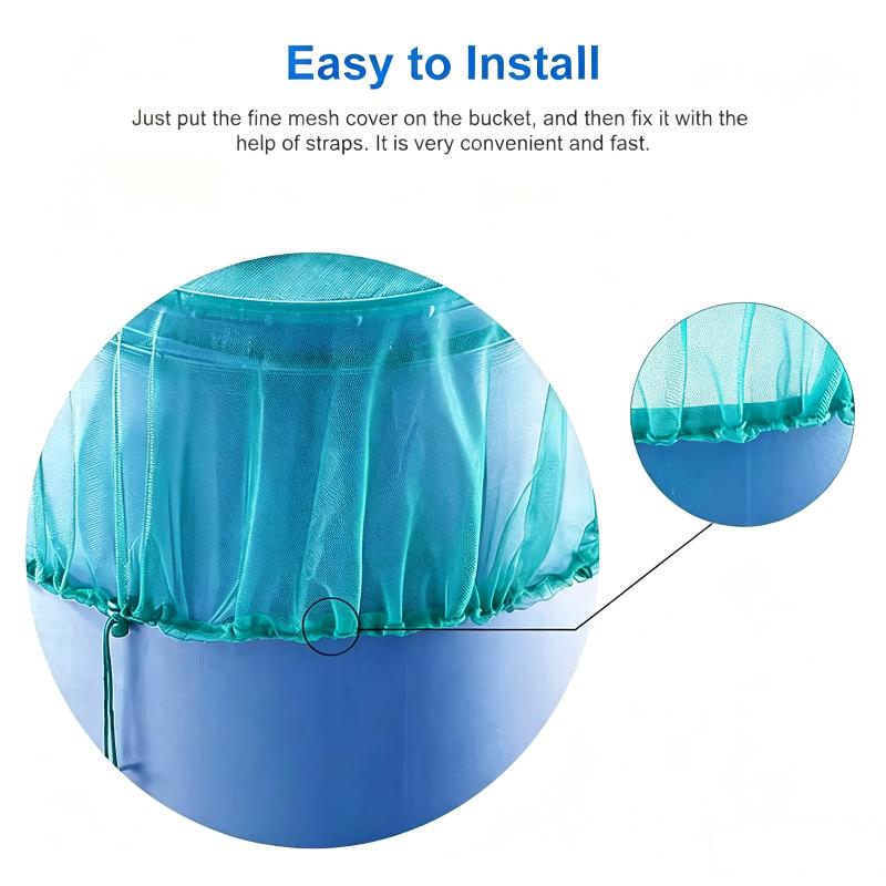 1Pcs Elastic Mesh Bucket Cover Dustproof Insect Leaf Proof Water Tank Protector For Outdoor Rain Tank Water Storage Bucket