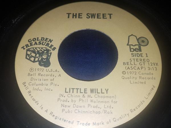 

7inch Record SWEET - Little Willy BELLGT129X Bell Records Canada Rock Used