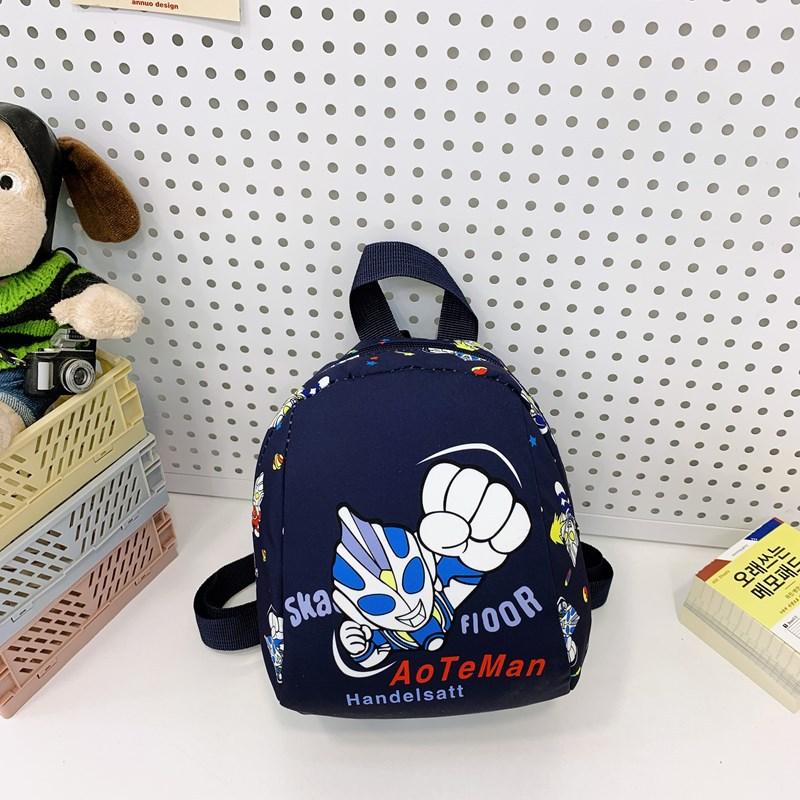 Tide Cool Boys And Girls Small Backpack Foreign Style Printing Go Out To Play Baby Backpack Cartoon Cute Children'S Bag