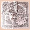 High Quality Skinny Square Scarf Women Chain Print Foulard Neckerchief Lady Soft Satin Hairband Head Hijab Bag Ribbon Gift 90cm
