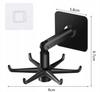 Self-adhesive Hanger With Hooks, 360° Swivel Hook, Kitchen Organizer