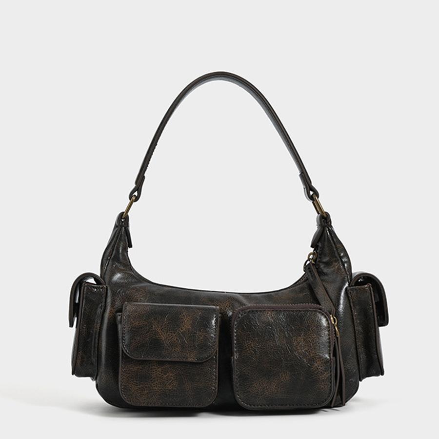 Fashion Design Hobo Multi Pocket Locomotive Bag New Single Shoulder Bag Underarm Bag High Capacity Women Bag Tote Purse Handbags