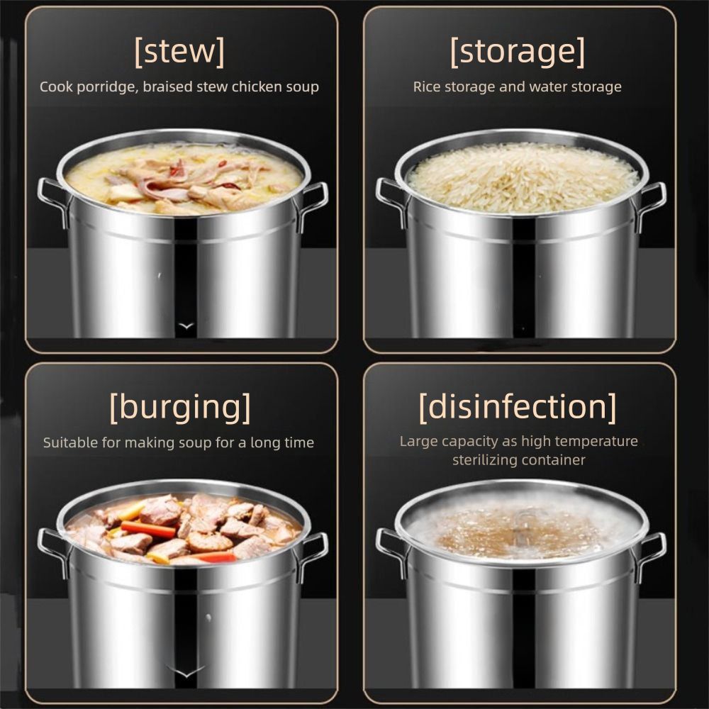 304 Edelstahl Eintopf Topf Großes Fassungsvermögen Öltank Neuer Kochtopf Restaurant