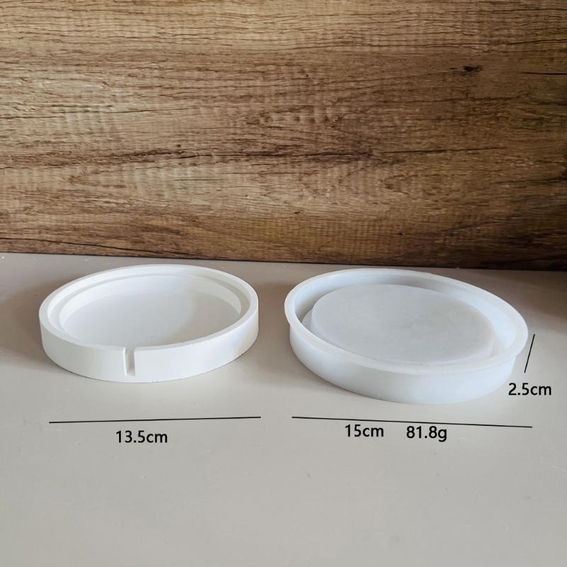 Round Silicone Mold For DIY LED Candle Holders Sturdy And Easy To Demold For Creative Homes Decors Projects