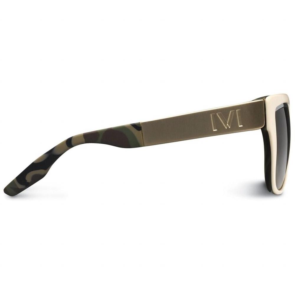 Ivi Vision Dusky  Dpm   Brushed AlumInum   Green Grey Lens In Polished Ivory Polished Ivory
