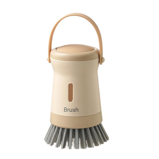 Kitchen Cleaning Brush Press Dish Pot Scrubber with Transparent Windows Kitchen Washing Tools for Stoves Range Hoods Sinks