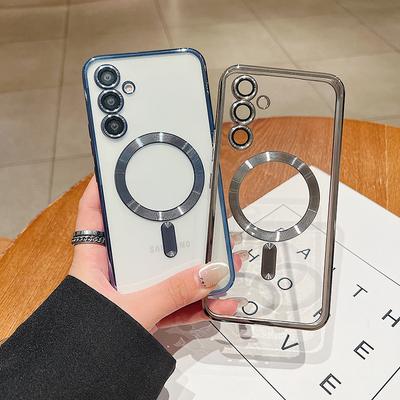 New Electroplated Phone Case For Samsung Galaxy A17 A16 A15 A14 A07 A06 A05 A05S For Magsafe Magnetic Lens Protect Soft Cover