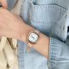 Watch Female Student Simple Personality Niche Temperament Retro Camellia Face Control White Small Dial