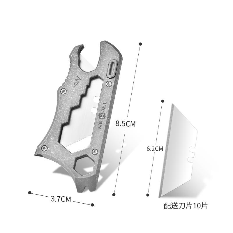 9in1 Multifunction Titanium Alloy SK5 Knife Crowbar Screwdriver Bottle Opener Outdoor Camping Riding Wrench EDC Window Breaker
