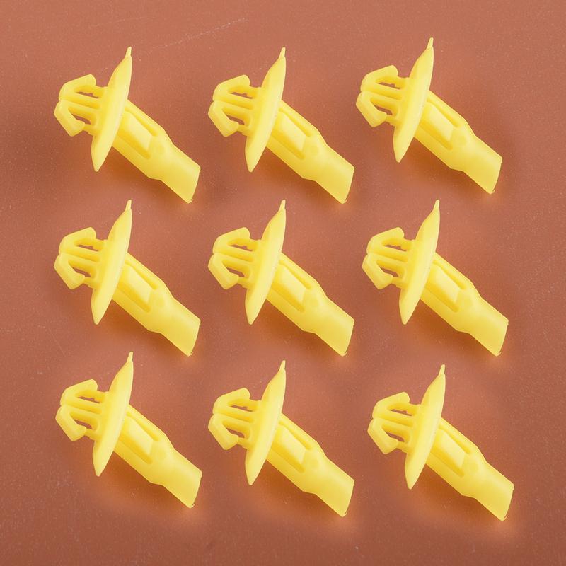 50Pcs Car Wheel Flare Fender Molding Fastening Retainer Clip Yellow Nylon Fit for Lexus GX470 75394-60060