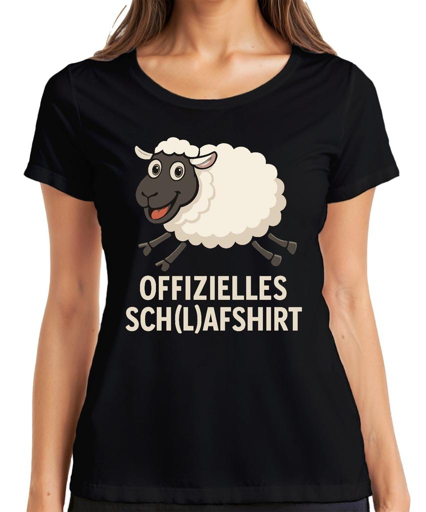 Sch(L)Afshirt Funny Sheep Humour Gift Sleep Party Ladies TShirt