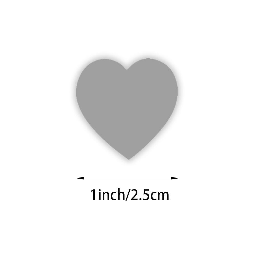 Heart-Shaped Love Stickers - 500 Self-Adhesive Labels per Roll