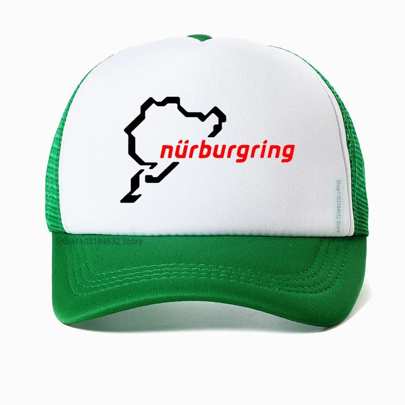 Stile Auto Corsa Strada Corsa Nurburgring cappello per Unisex Cappellino da Baseball da Corsa cool Rete Traspirante Cappellini Trucker Casquette Gorras