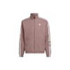 Originals Trefoil Logo Print Side Shoulder Classic Three Stripes Zip-Up Stand Collar Retro Sports Jacket Men Jackets Light-Pink HL2190
