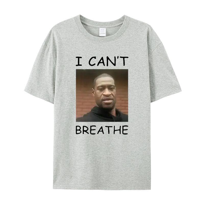 

2026 New Fun I Can Breathe Meme Graphic Print High Quality Mens Short Sleeve Crew Neck Breathable Comfortable Loose Tee L