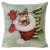 Printed Linen Pillow Cover Decoration Home Cartoon Animal Sofa Cushion Cover Cartoon Animal Print