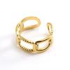 18k Gold Titanium Steel Adjustable Women's Ring - European & American Fashion, Cold Style.