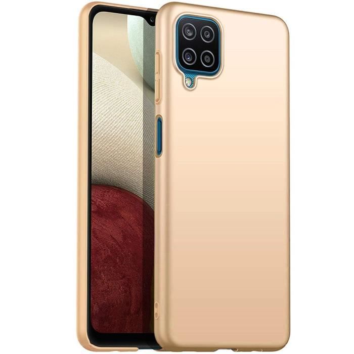 Ochranný kryt - Booling - pro Samsung A12 - Měkký - Zlatý - Sada 2 tvrzených skel